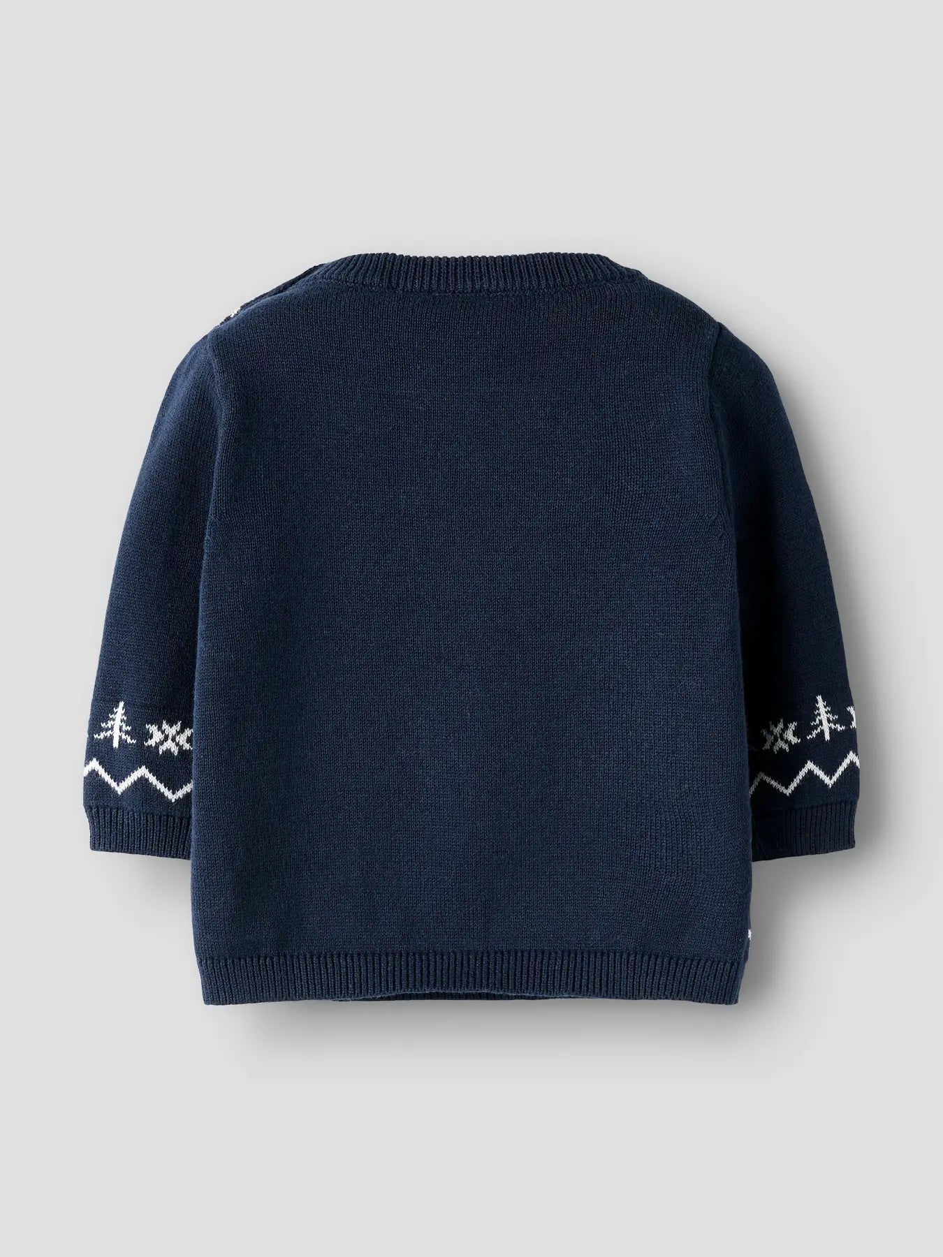 Flauschiger Weihnachtspullover von Name It in Navy Blazer - Rückansicht