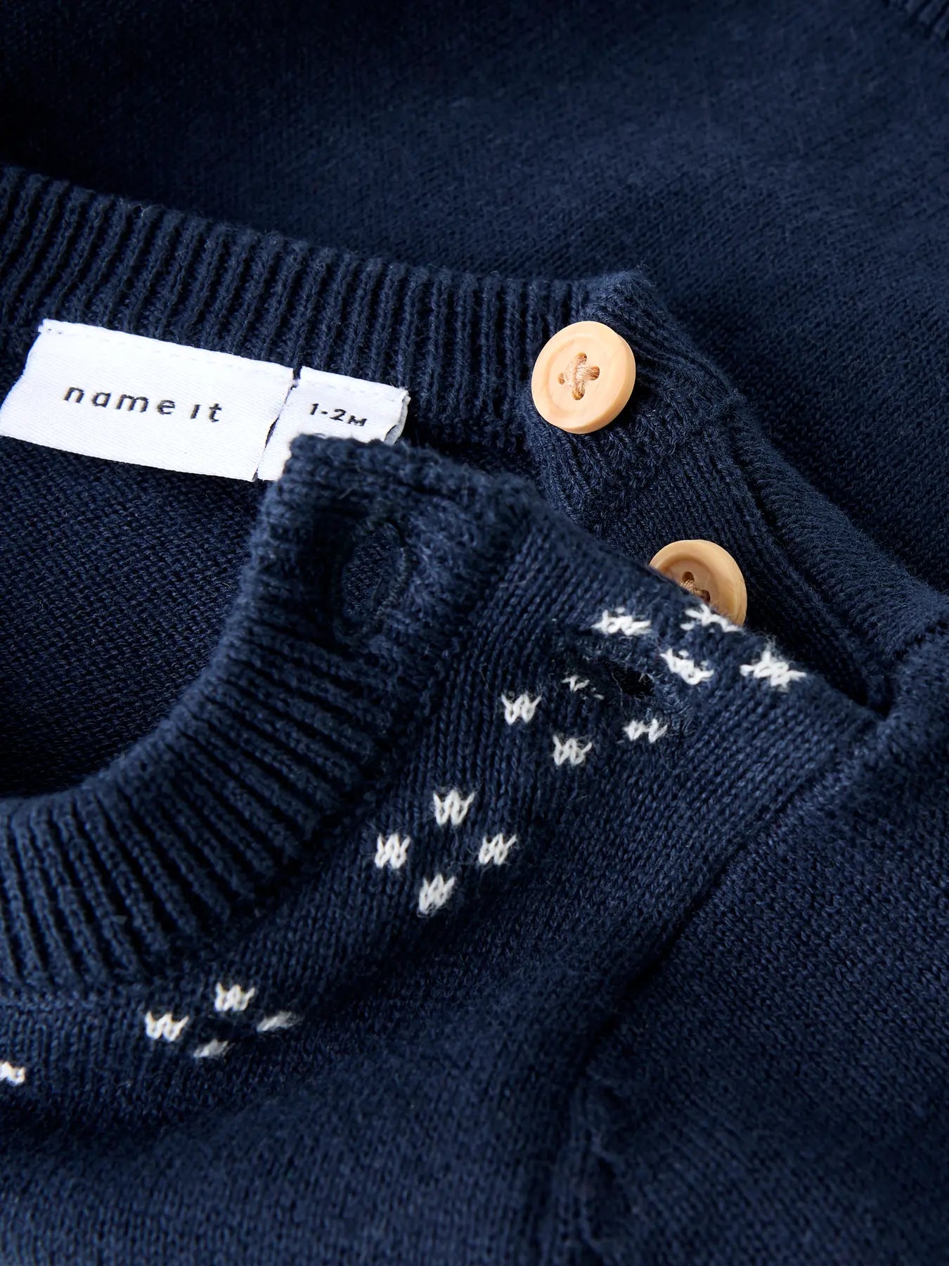 Name It Weihnachtspullover in Navy Blazer - Detailansicht