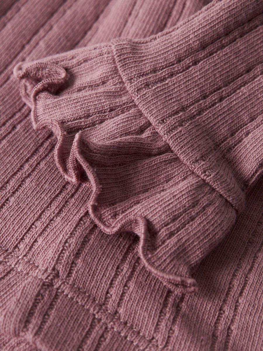 Stoffleging aus bio-baumwolle rose farben von lil' atelier - detailansicht