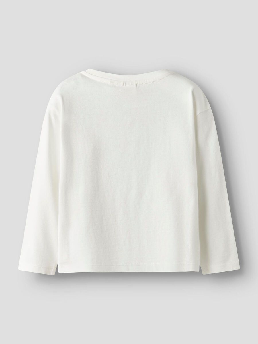 Lil' Atelier Baby Oberteil in cremefarbenem Coconut Milk - bequemes Langarmshirt aus nachhaltiger Bio-Baumwolle, ideal für trendige Alltagsoutfits