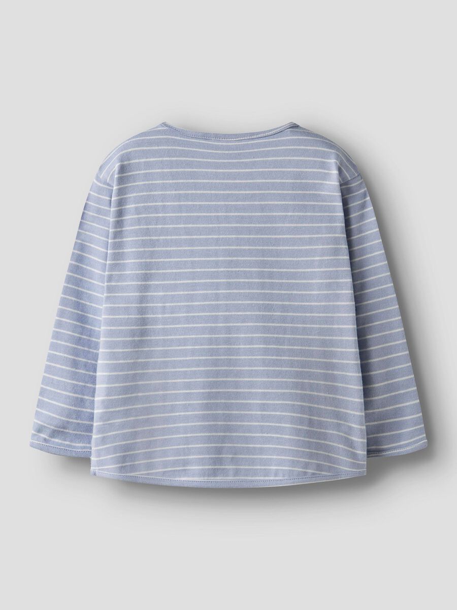 Lil' Atelier Baby Oberteil in beruhigendem Zen Blue - bequemes Langarmshirt aus nachhaltiger Bio-Baumwolle, ideal für trendige Alltagsoutfits