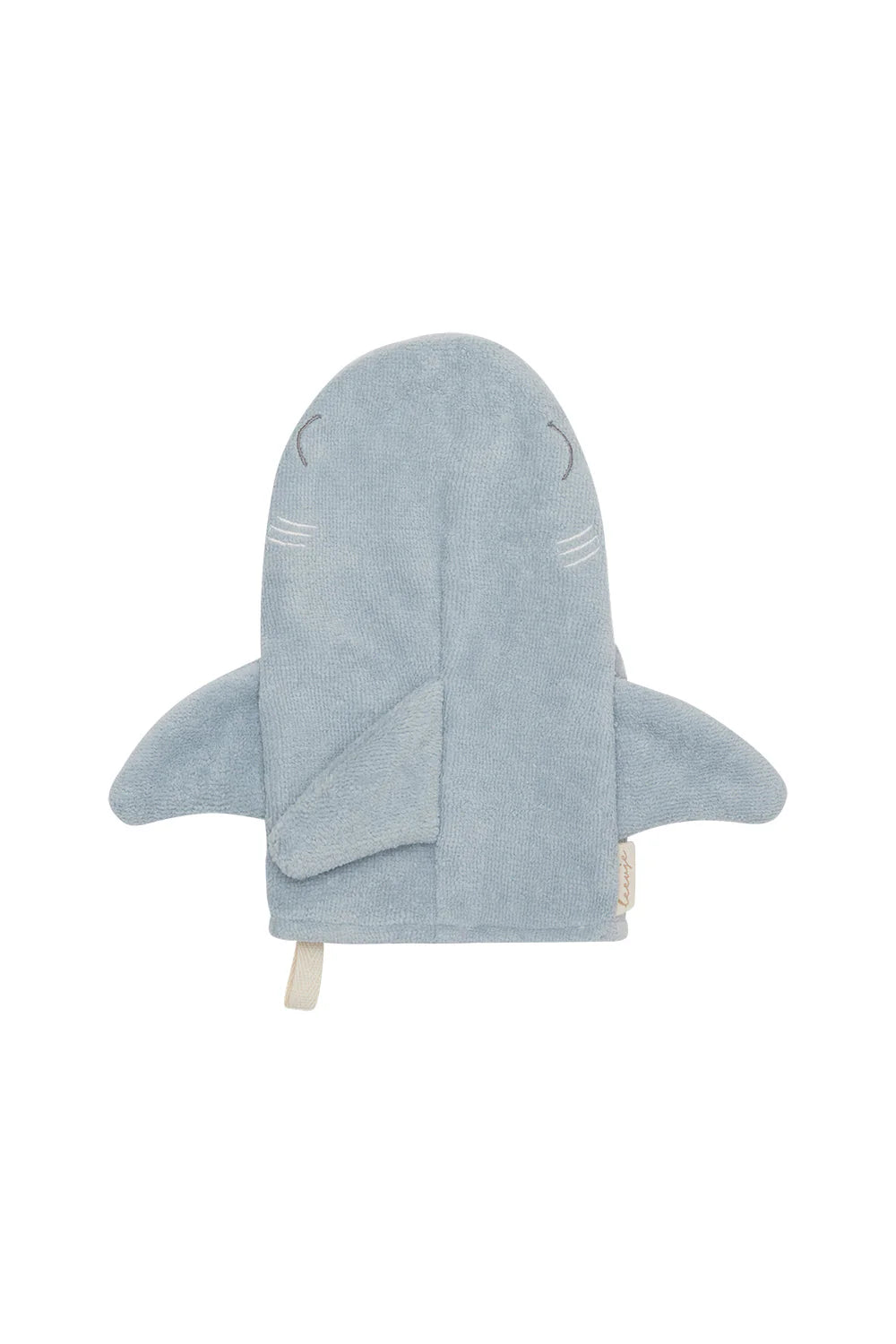 blauer Waschlappen hai für babys und kinder