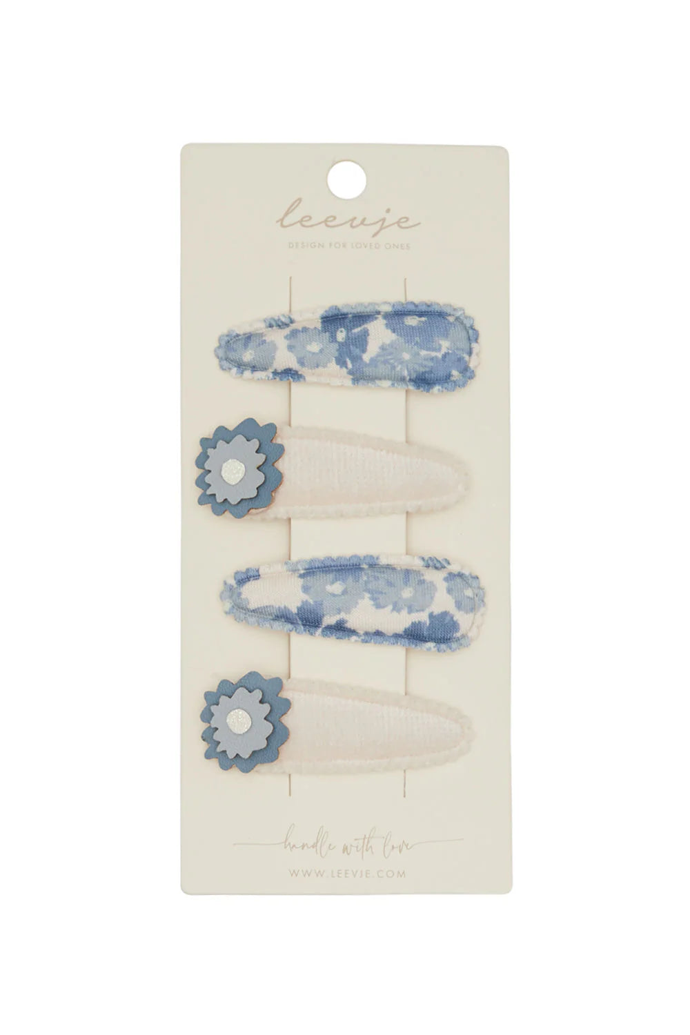 Haarspangen "Blue Flower Clips" Leevje