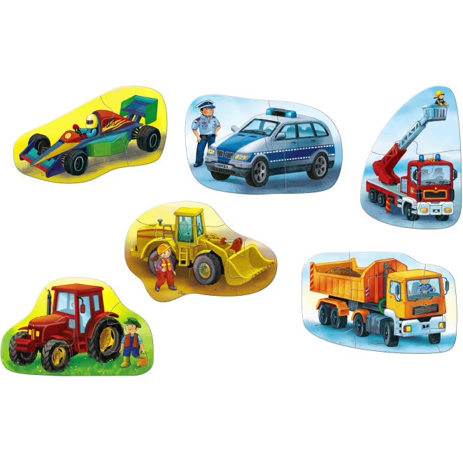 6 erste Puzzles – Fahrzeuge