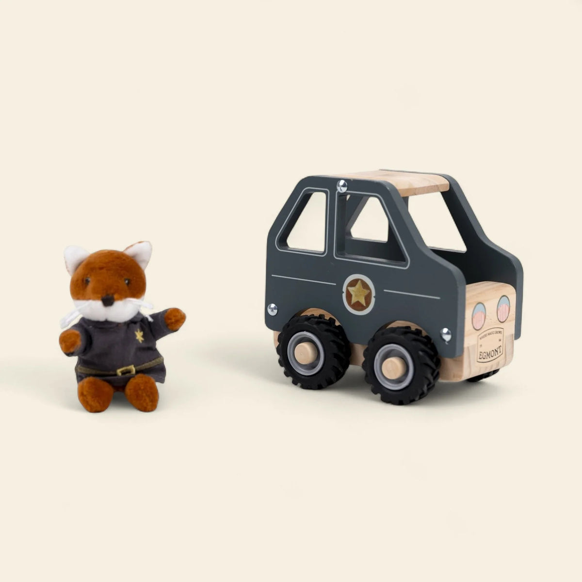 Polizeiauto mit Miniaturfreund