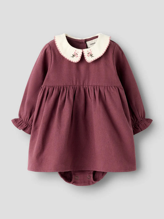 Bodykleid Lil' Atelier in Grape aus 100% Bio-Baumwolle für Babys