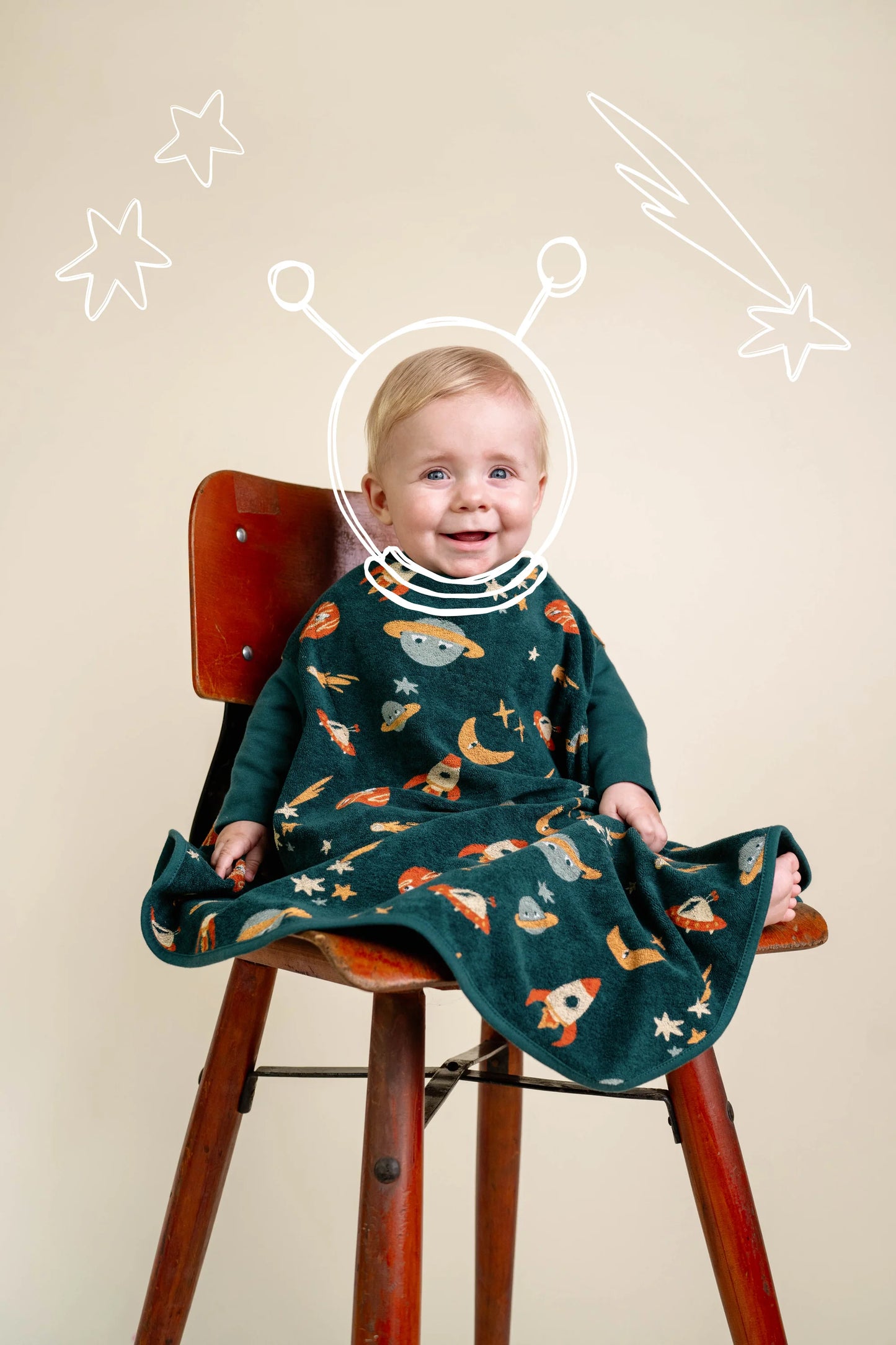 Lätzchen "Boo" Waterproof Cosmic