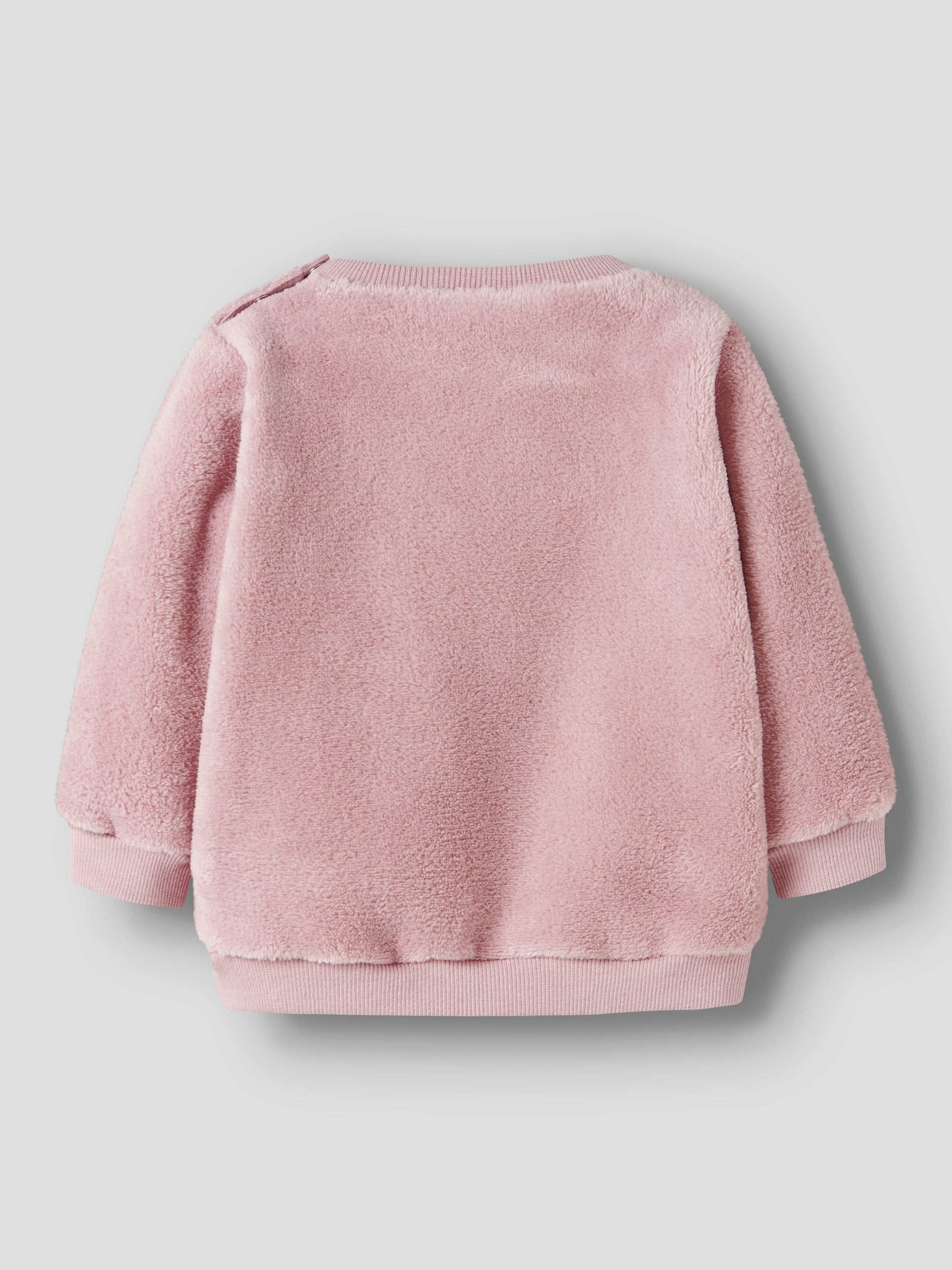 Sweatshirt Reh Name It in Burnished Lilac aus 100% recyceltem Polyester für Babys - Rückansicht
