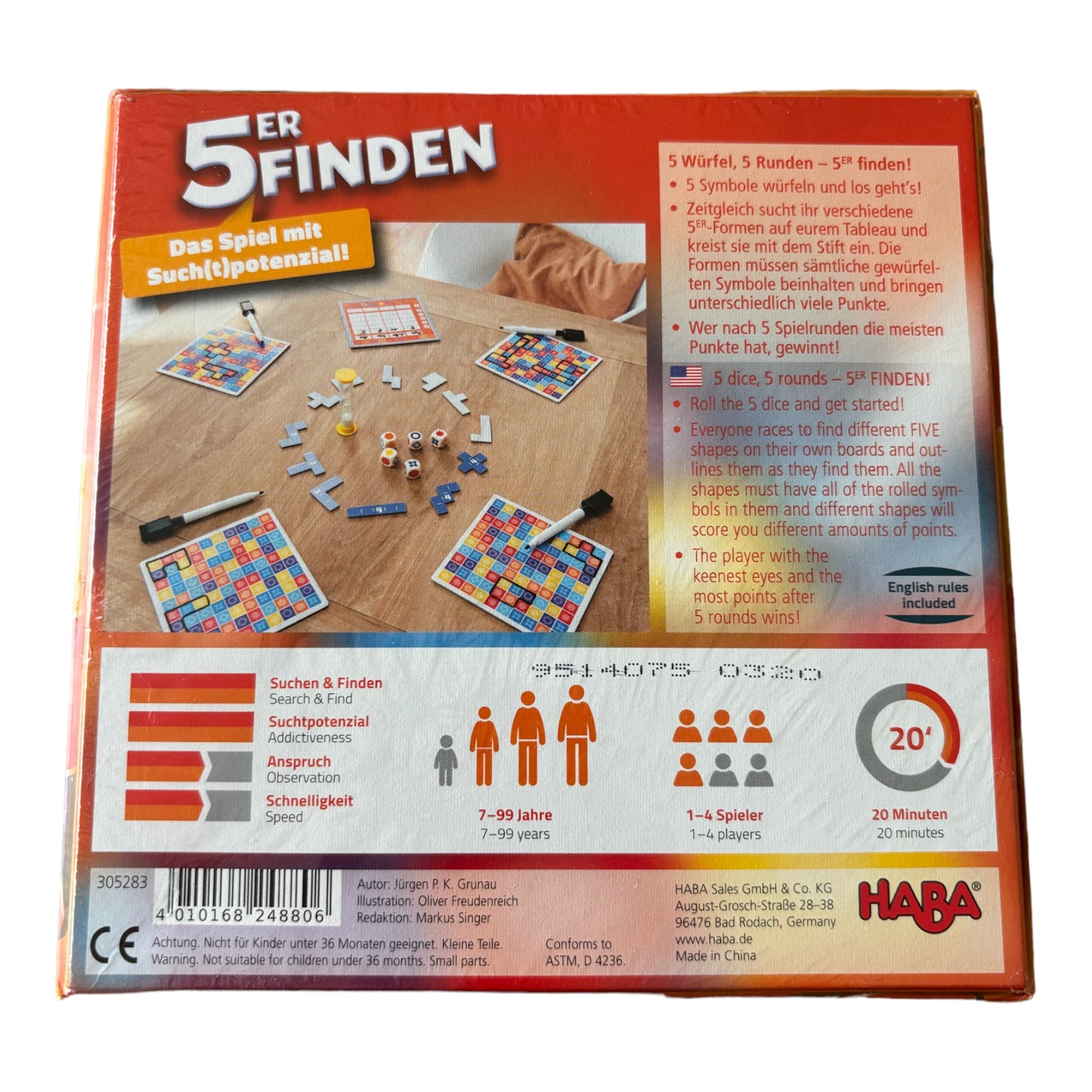 Haba Spiel 5er finden