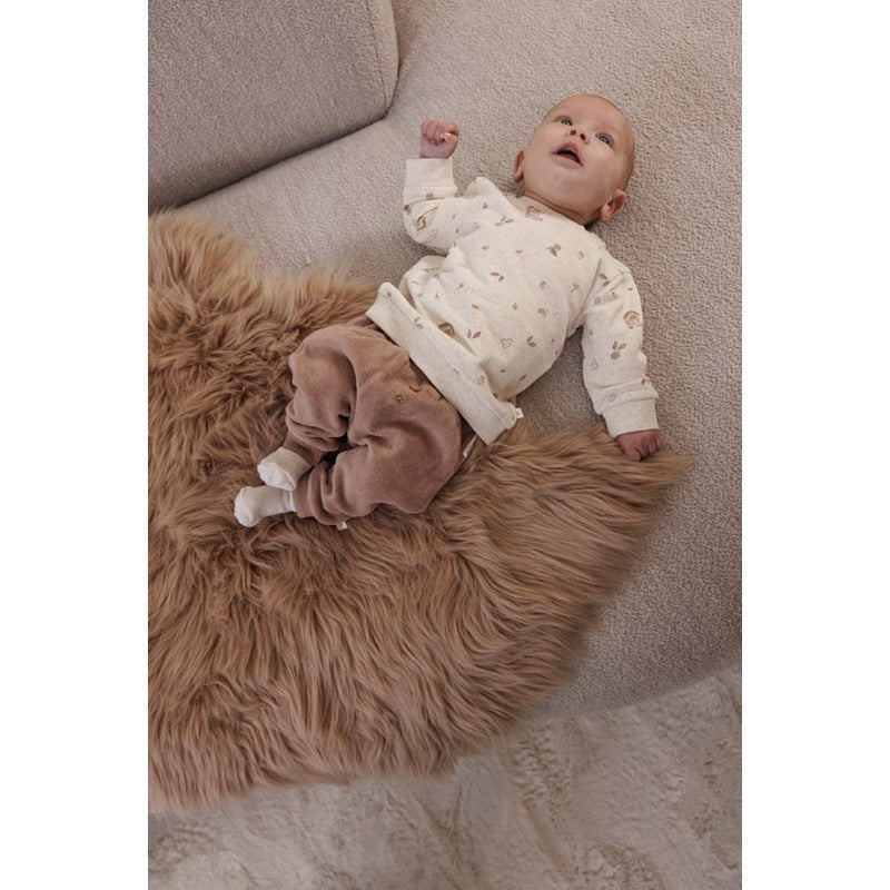 hose aus frotteestoff mit hosentaschen und umklappbarem hosenbund für babys von feetje - detailansicht