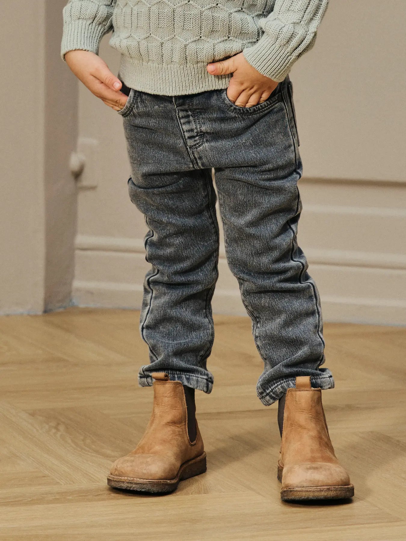 Nachhaltige Baby Jeans Lil' Atelier in Medium Grey Denim, Art. 13247533