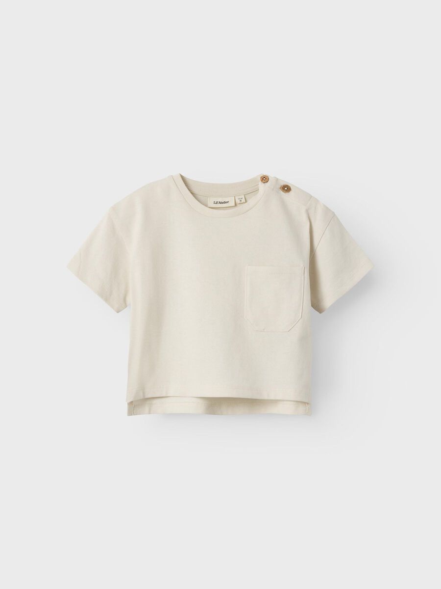 babymode kindermode babykleidung kinderkleidung beiger pullover mit brusttasche fuer kinder
