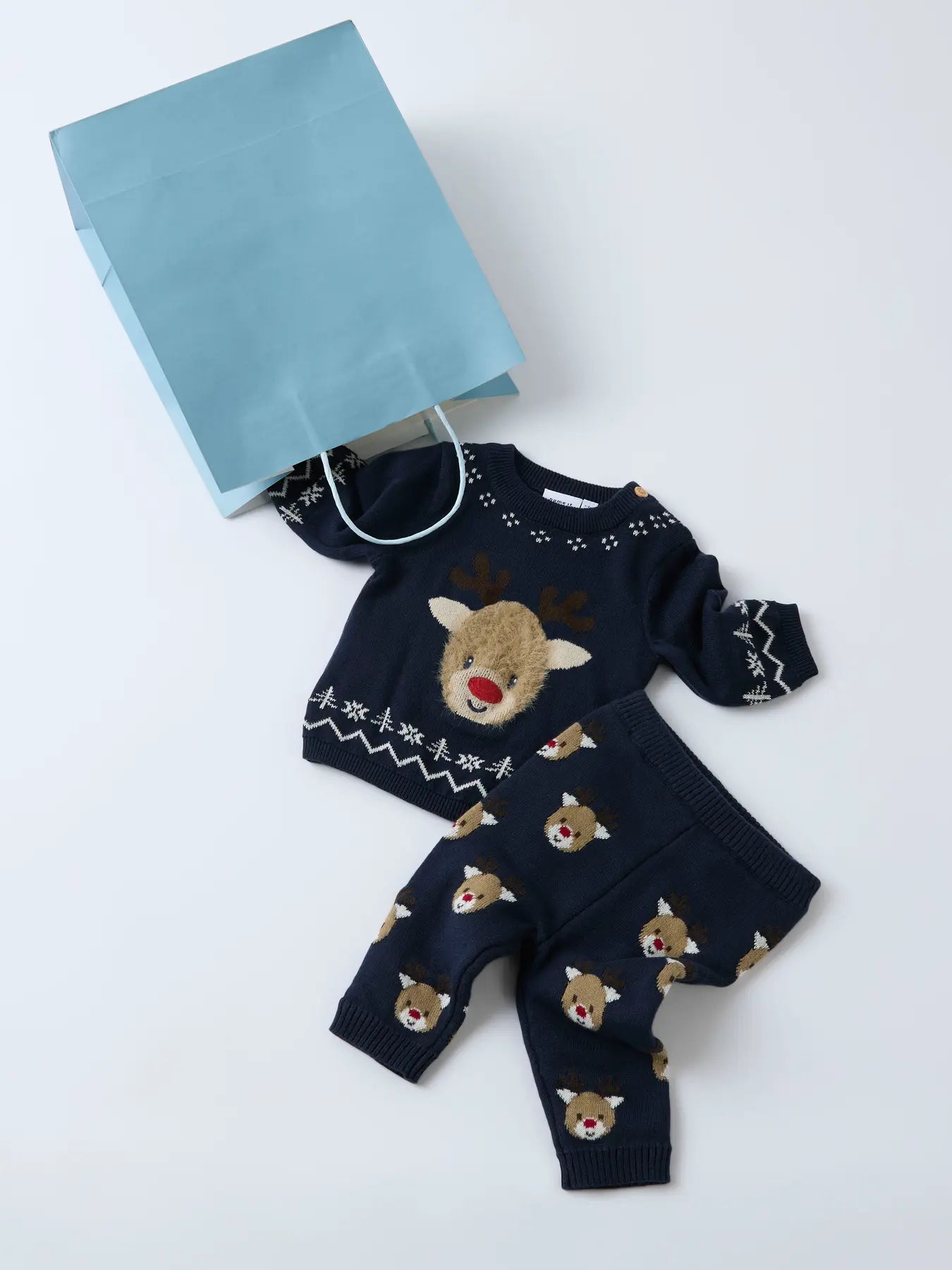 Festlicher Weihnachtspullover Name It in Navy Blazer für die Feiertage