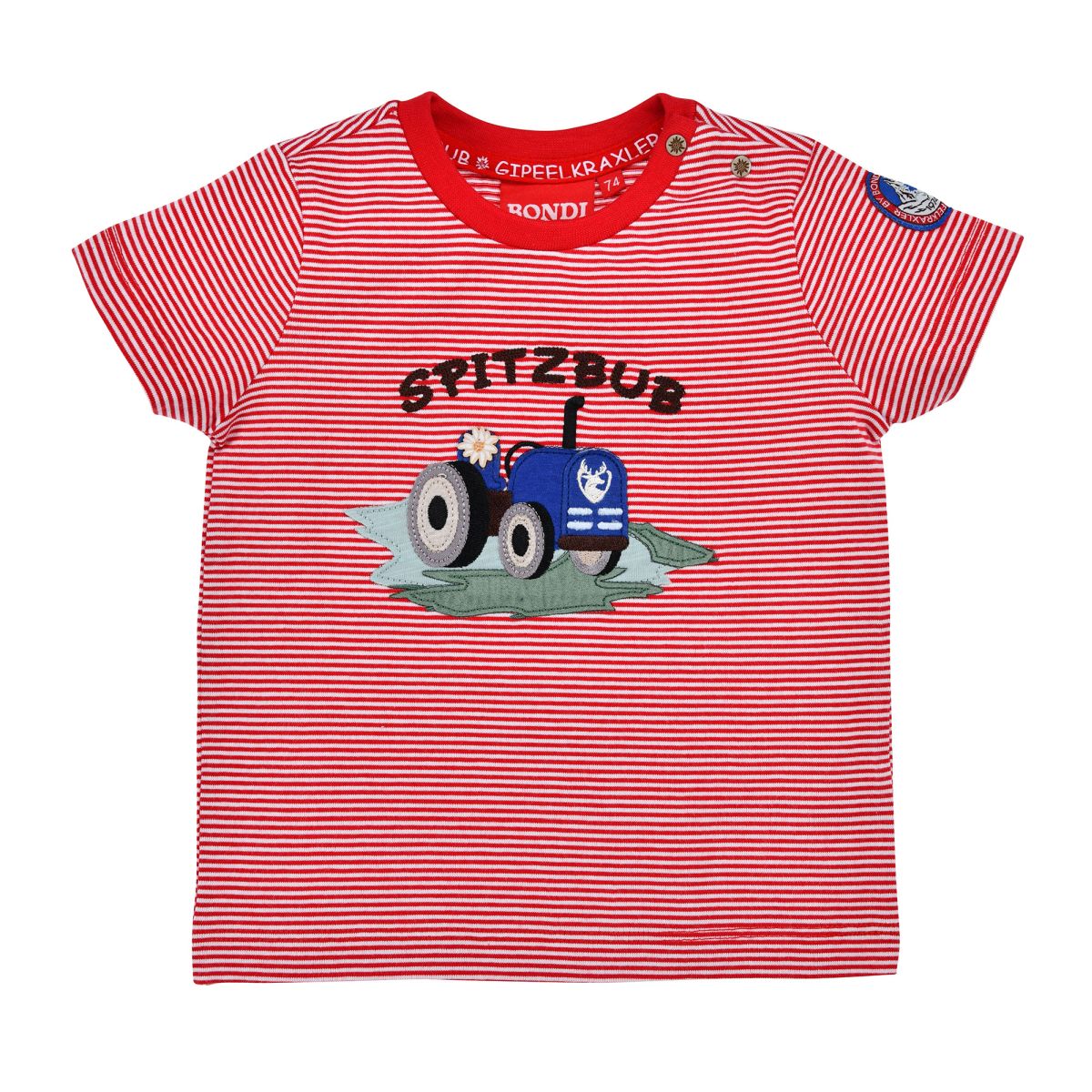 babymode kindermode babykleidung kinderkleidung shirt spitzbub rot gestreift bondi fuer kinder