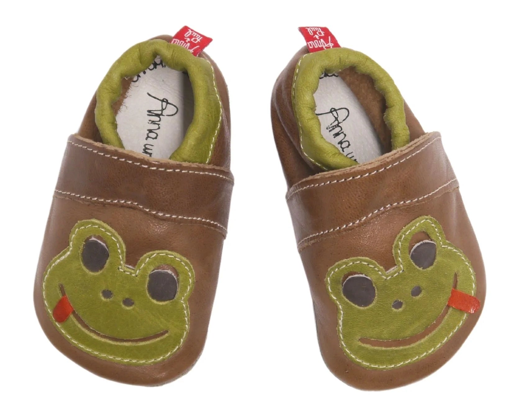 Kindermode Babymode Krabbelschuhe erste Schuhe Frosch Anna und Paul