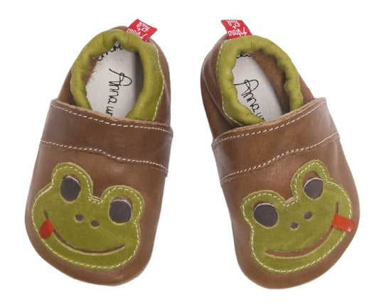 Kindermode Babymode Krabbelschuhe erste Schuhe Frosch Anna und Paul