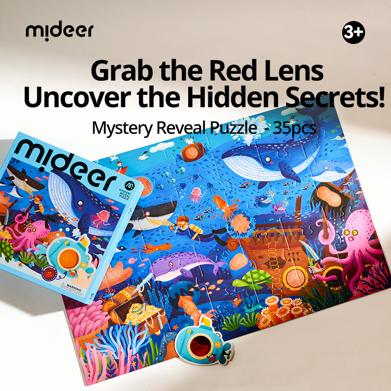 Secret Puzzle mit 3D-Brille mideer - Ozean (35 Teile)