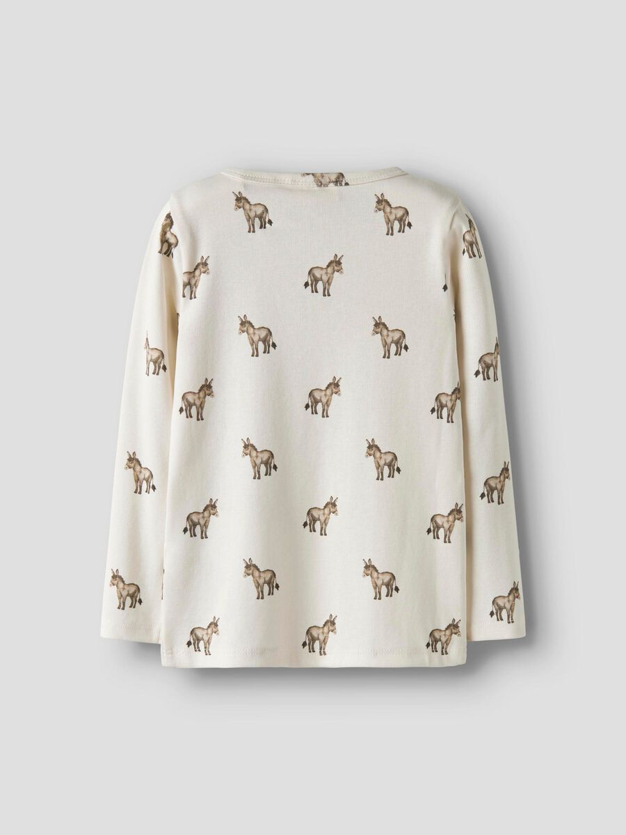 Langarmshirt mit Esel-Motiv Lil' Atelier für Kinder, Rückansicht