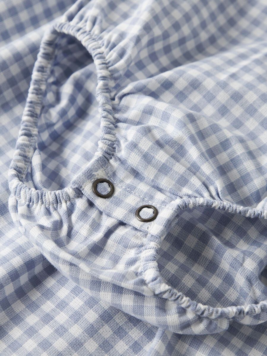 Lil' Atelier Webware-Kleid für Babys - Loose Fit mit elastischen Ärmelbündchen in Zen Blue