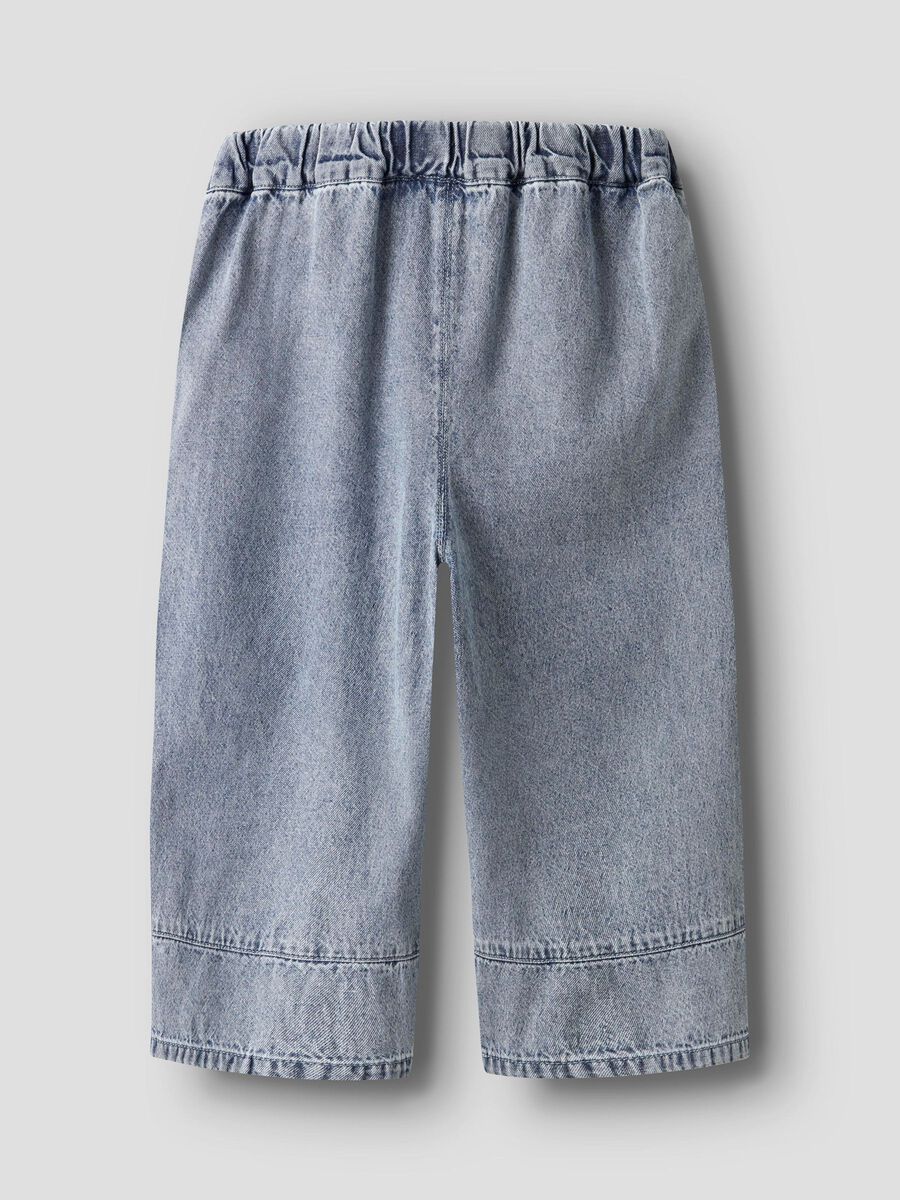 Wide Leg Jeans Lil' Atelier für Kinder, Detailansicht der weiten Passform