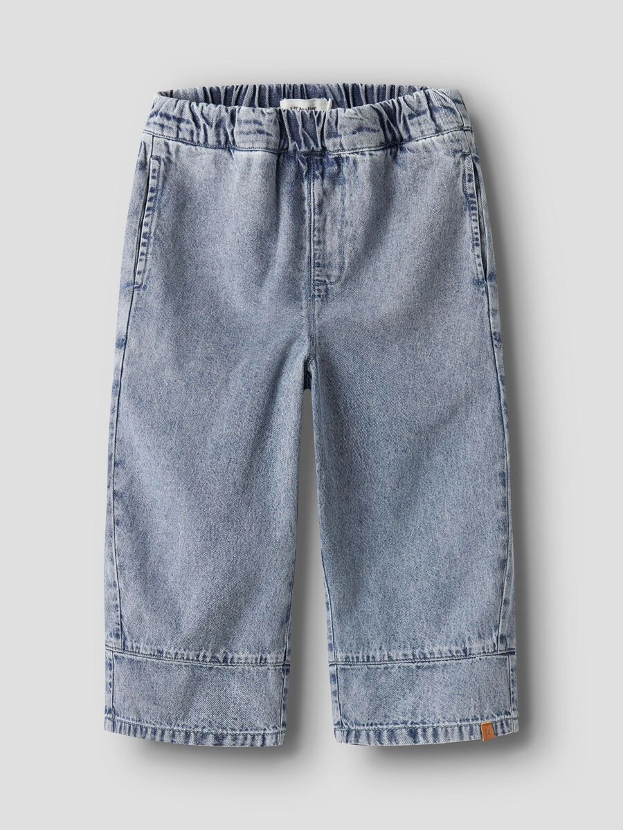Wide Leg Jeans Lil' Atelier für Kinder in Blau, Vorderansicht