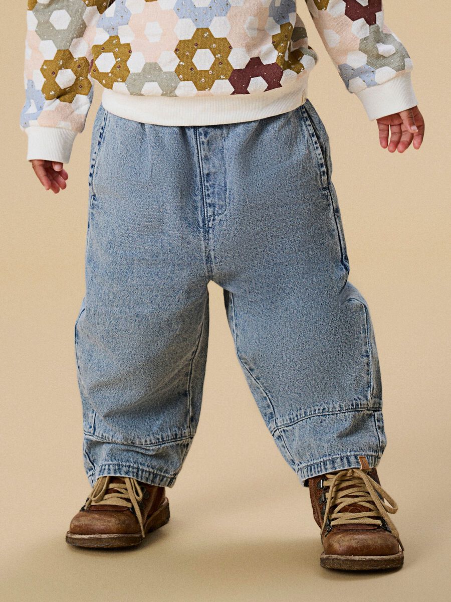 Wide Leg Jeans Lil' Atelier für Kinder, Rückansicht mit Taschen