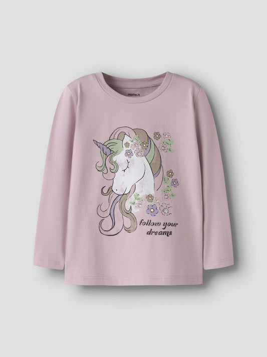 Bio-Baumwoll-Langarmshirt Name It für Kinder, Vorderansicht