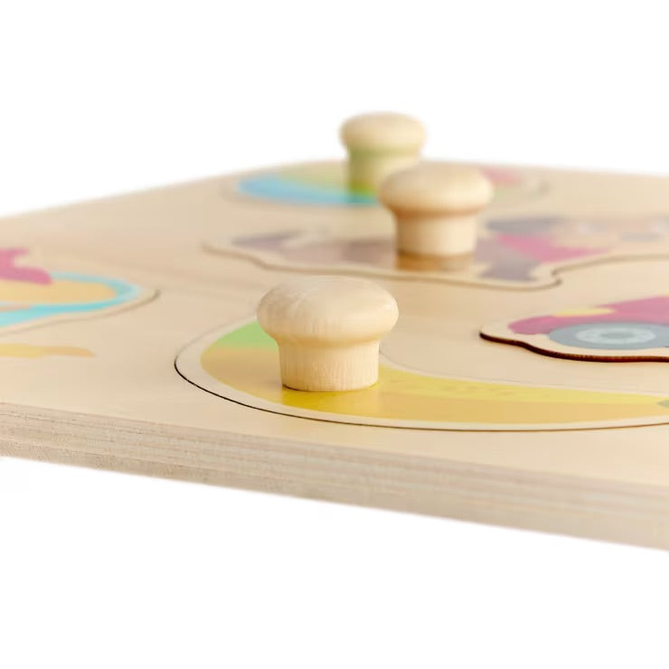 Greifpuzzle Erste Wörter, 8-teiliges Holzpuzzle, ab 12 Monaten