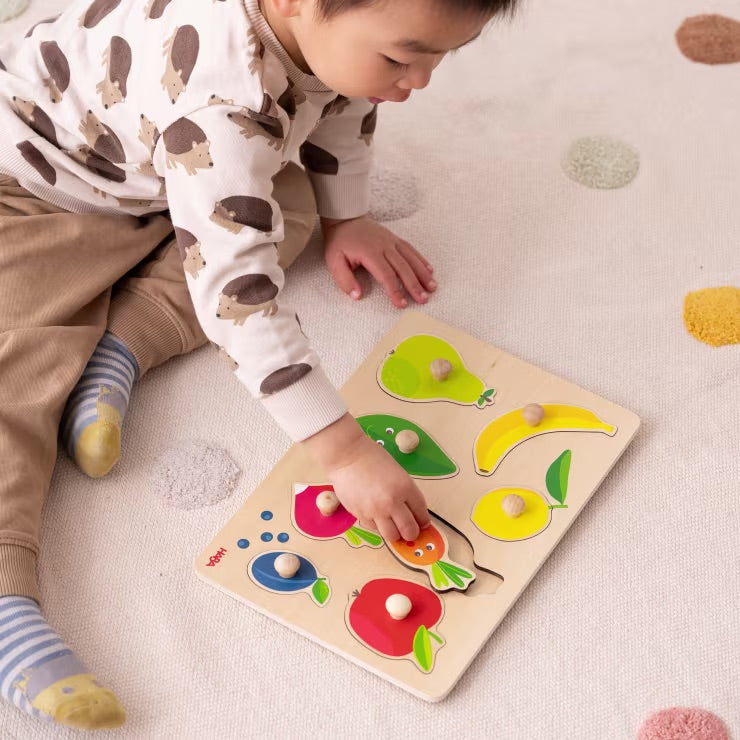 Greifpuzzle Obst und Gemüse, Nahaufnahme der kindgerechten Griffe