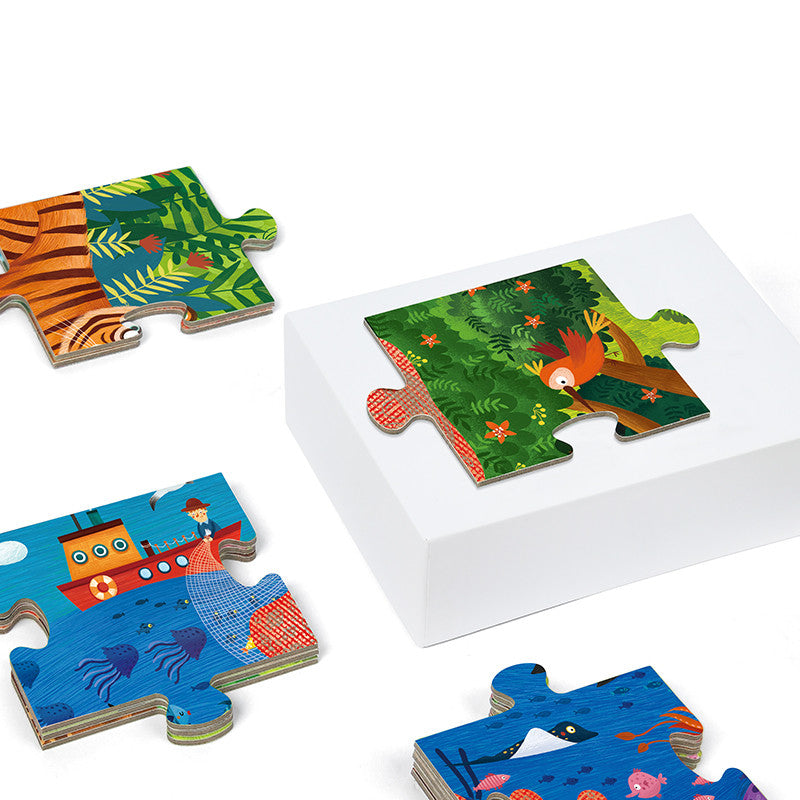 3D-Brillen-Puzzle „Geheimnisse“ – Wald (35 Teile) mideer