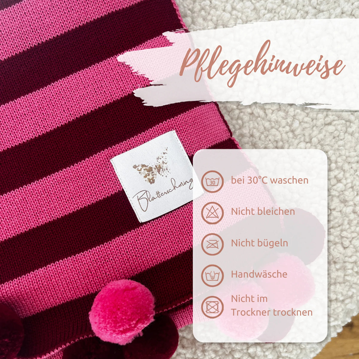 Babydecke aus Merinowolle - Creme/Beige