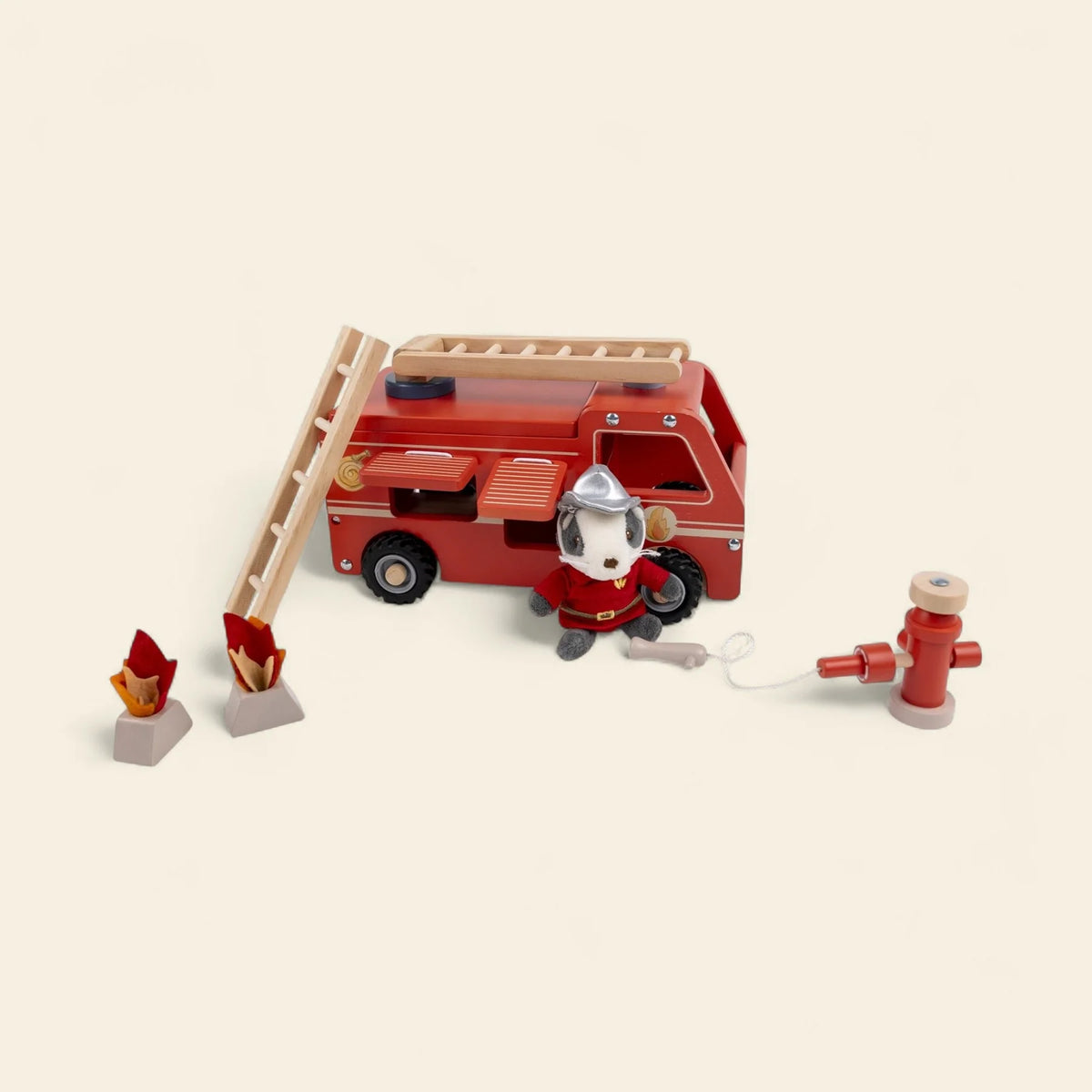 Feuerwehrauto mit Miniaturfreund (groß)