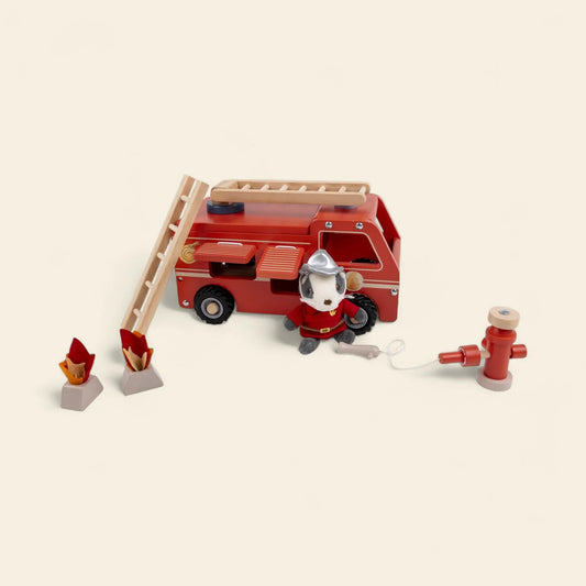 Feuerwehrauto mit Miniaturfreund (groß)
