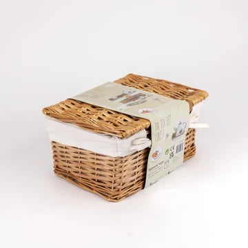 Teeservice aus Blech - Wald im Weidekorb
