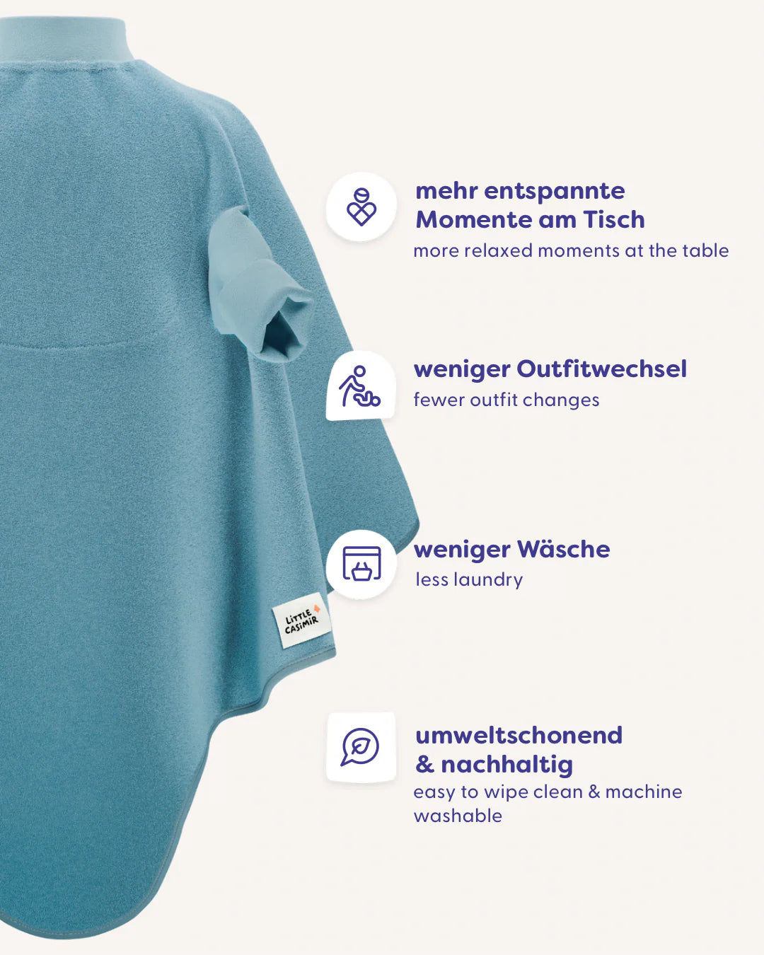 Lätzchen Boo Waterproof - Dusty Ocean