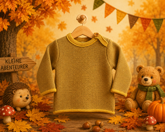 Melange Pullover Disana - Curry/Gold