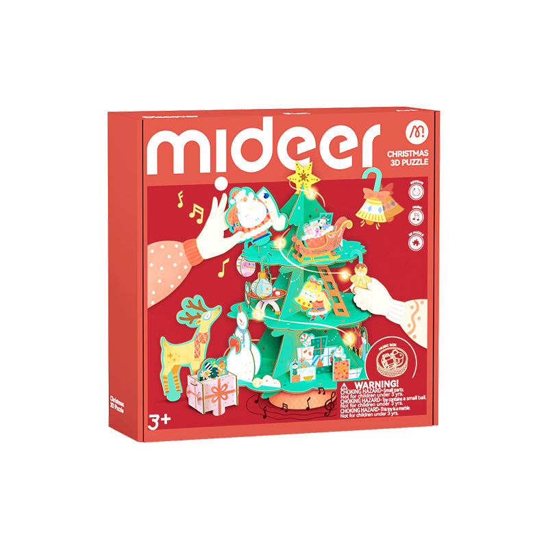 Rotierendes 3D Weihnachtspuzzle mit Spieluhr