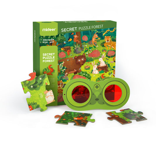 3D-Brillen-Puzzle „Geheimnisse“ – Wald (35 Teile) mideer