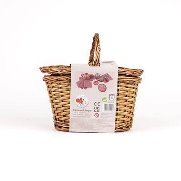 Teeservice aus Blech - Marienkäfer im Korb
