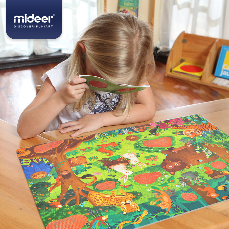 3D-Brillen-Puzzle „Geheimnisse“ – Wald (35 Teile) mideer