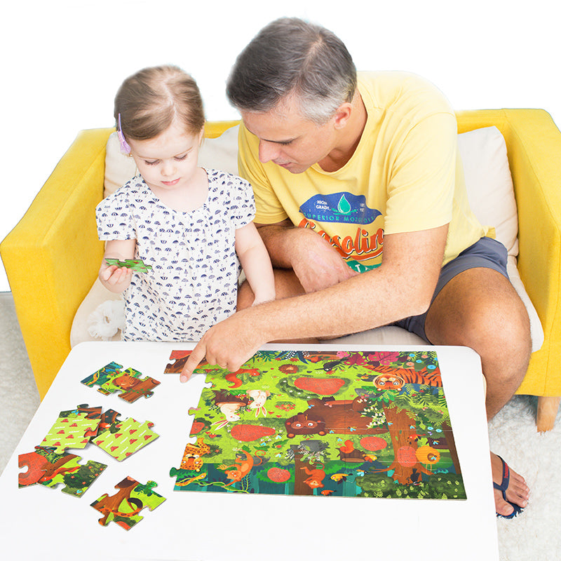 3D-Brillen-Puzzle „Geheimnisse“ – Wald (35 Teile) mideer