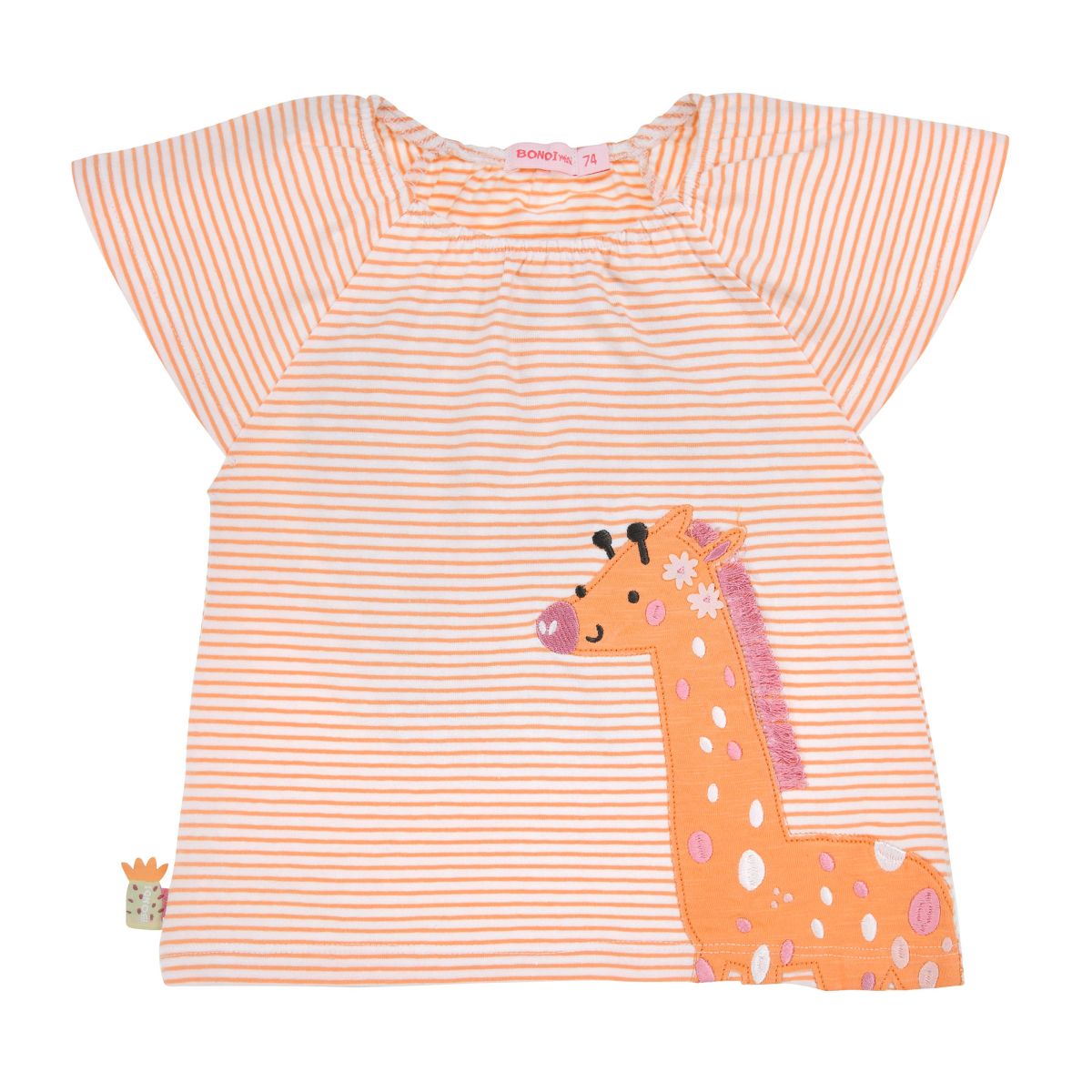 babymode kindermode babykleidung kinderkleidung oranges giraffenshirt fuer kinder bondi