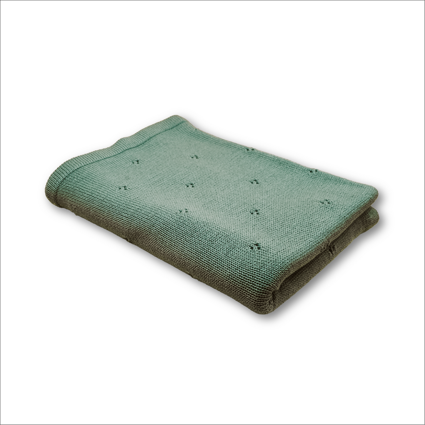Babydecke Merinwolle "Salbei"