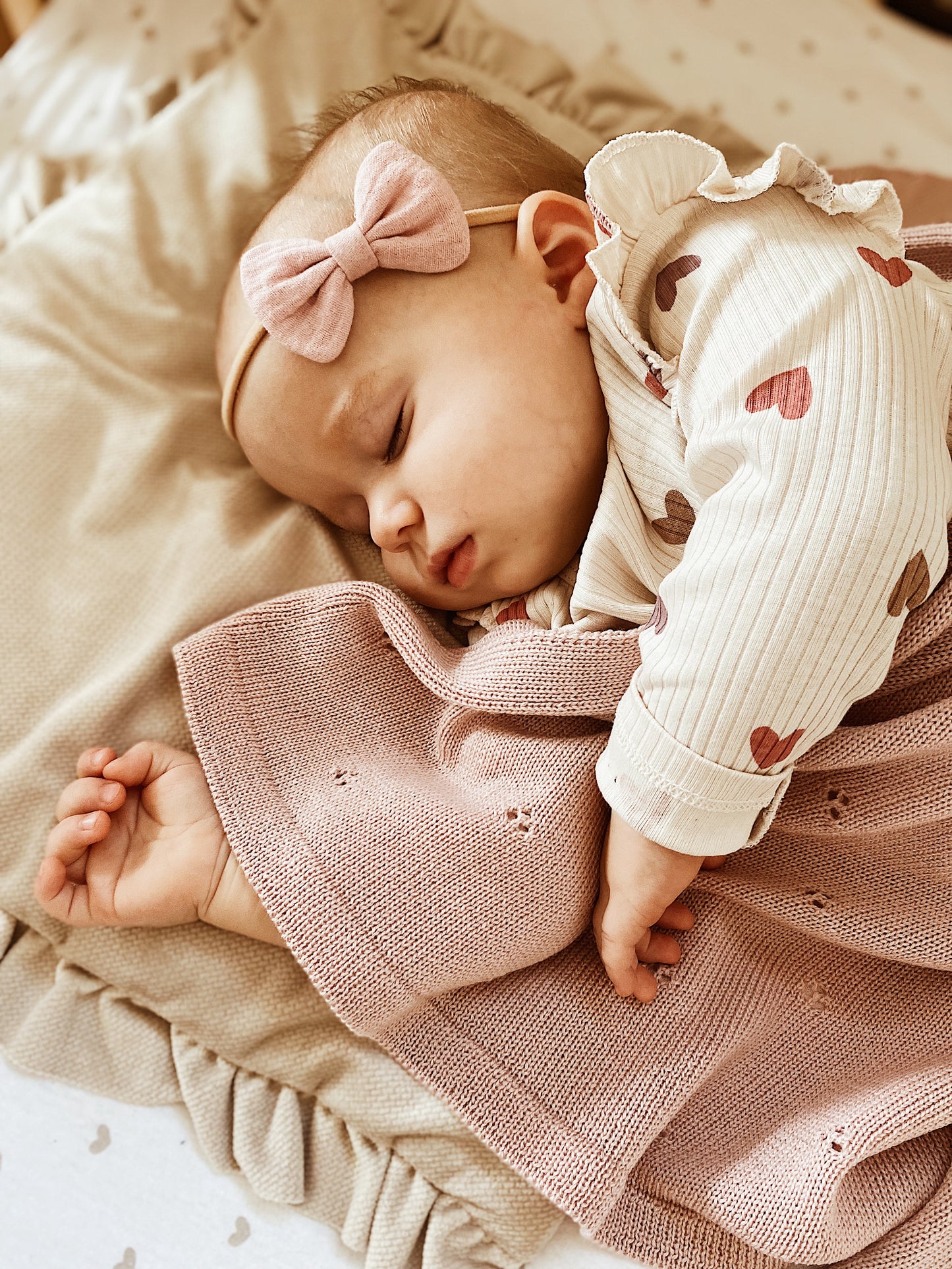 Babydecke Merinwolle "Rose"