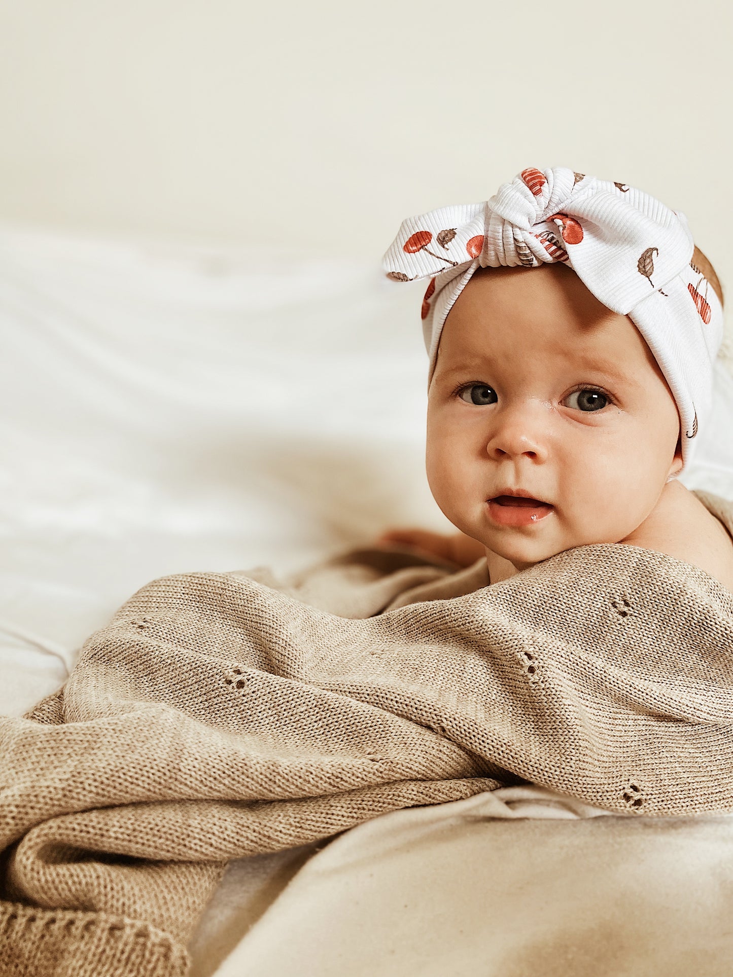 Babydecke Merinowolle "Sand"